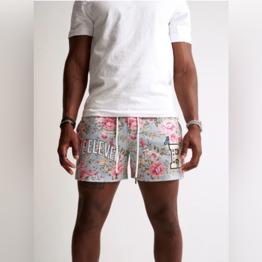 Ryoko Rain The Eleven Collaboration Mesh Floral Shorts Size 3XL